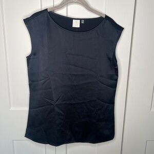 db life Navy Textured Sleeveless Blouse Size Small